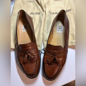 Bruno Magli Men's Leather Tassel Loafers. Authentic Bruno Magli.